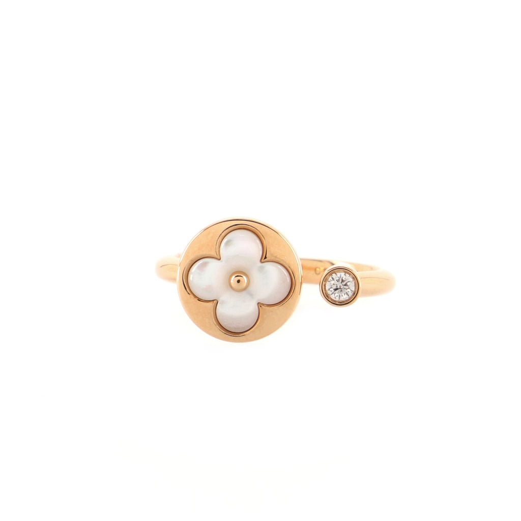 Louis Vuitton Color Blossom Mini Sun Ring 18K Rose Gold with Mother of  Pearl and Diamond Rose gold 6280383
