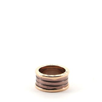 Bvlgari B.zero1 Three Band Ring 18K Rose Gold and Ceramic
