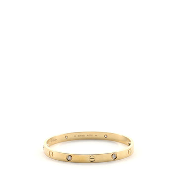 Cartier Love 4 Diamonds Bracelet 18K Yellow Gold with Diamonds