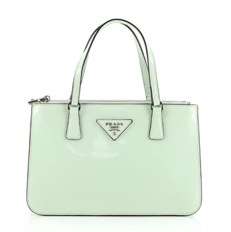 Prada Double Zip Tote Spazzolato Leather Mini