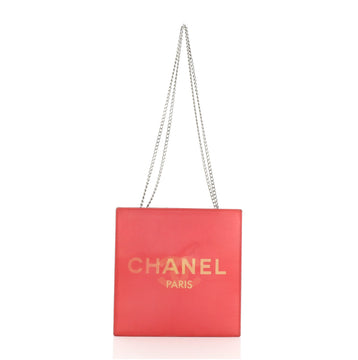 Chanel Vintage Holographic Chain Tote Vinyl Small
