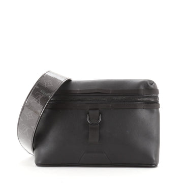 Louis Vuitton Messenger Bag Leather with Limited Edition Monogram Glaze Eclipse Canvas PM