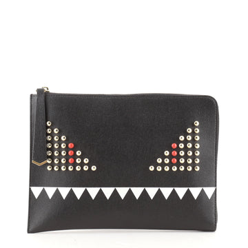 Fendi Monster Pouch Studded Leather Small
