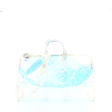 Louis Vuitton Keepall Bandouliere Bag Limited Edition Monogram Prism PVC 50