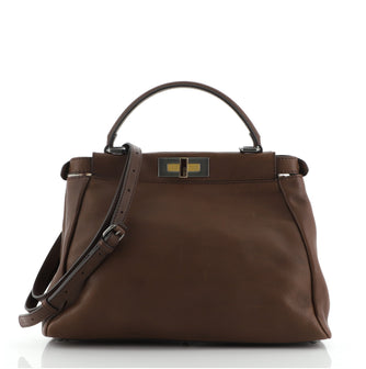 Fendi Peekaboo Bag Soft Leather Regular