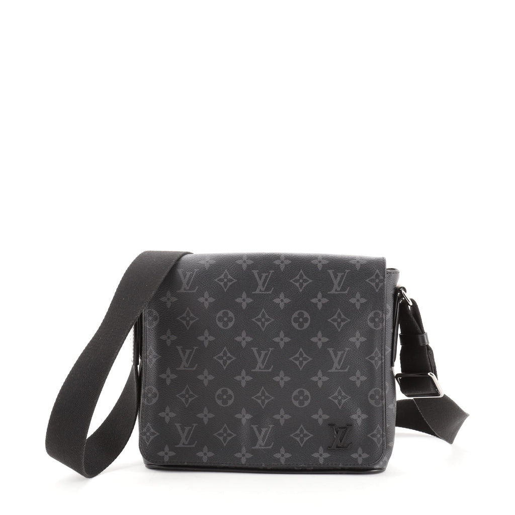 District cloth bag Louis Vuitton Black in Cloth - 32671428