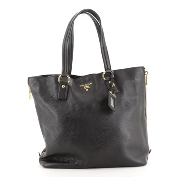 Prada Side Zip Shopper Tote Vitello Daino Large