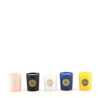 Fendi Set of 5 Casa Mania Scented Candles Ceramic