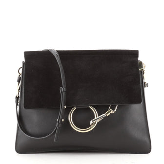 Chloe Faye Shoulder Bag Leather and Suede Medium
