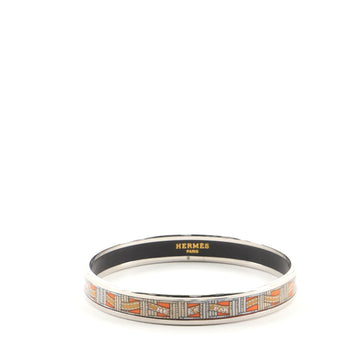 Hermes Bangle Bracelet Printed Enamel Narrow