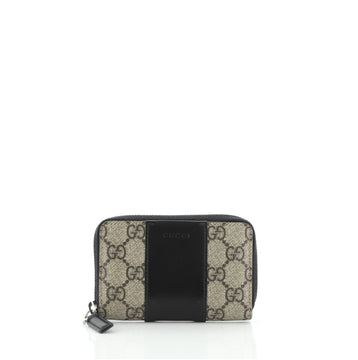 Gucci Zip Around Card Case GG Coated Canvas and Leather