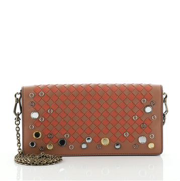 Bottega Veneta Wallet on Chain Intrecciato Nappa with Grommet Detail
