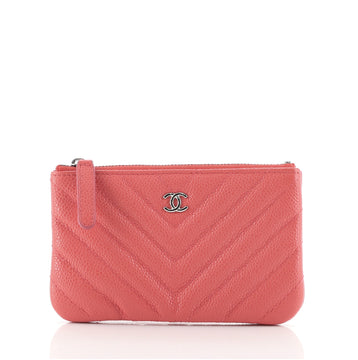 Chanel Classic O Case Pouch Chevron Caviar Mini