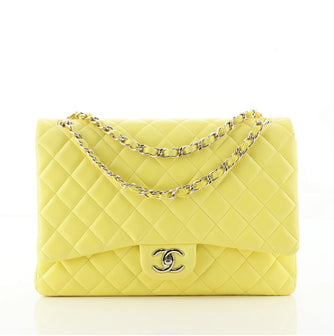 Chanel Classic Double Flap Bag Quilted Lambskin Maxi