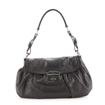 Prada Pushlock Shoulder Bag Soft Calf Medium