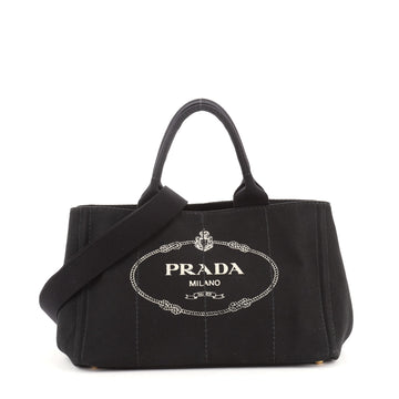 Prada Canapa Convertible Tote Canvas Large