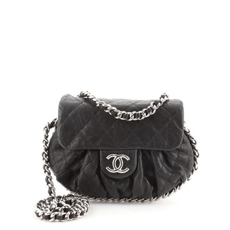 Chanel Chain Around Flap Bag Quilted Leather Medium