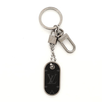 Louis Vuitton ID Tab Charm and Key Holder Monogram Eclipse Canvas