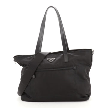 Prada Convertible Front Pocket Tote Tessuto Medium