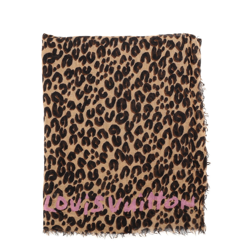 Louis Vuitton x Stephen Sprouse Leopard Print Cashmere Silk Scarf