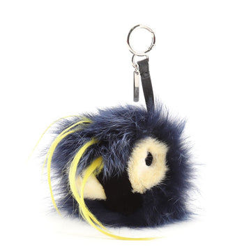 Fendi Monster Bug Bag Charm Fur with Leather