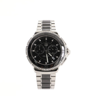 Tag Heuer Formula 1 Chronograph Quartz Watch Ceramic and Stainless Steel with Diamonds 41