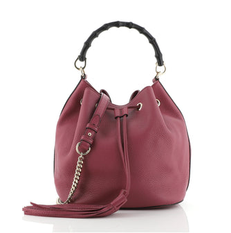 Gucci Miss Bamboo Bucket Bag Leather Medium
