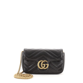Gucci GG Marmont Chain Flap Bag Matelasse Leather Mini