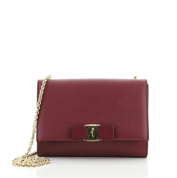 Salvatore Ferragamo Ginny Crossbody Bag Saffiano Leather Small