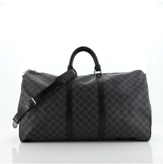 Louis Vuitton Keepall Bandouliere Bag Damier Graphite 55