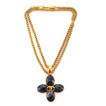 Chanel Multi-Chain Medallion Choker Necklace Metal