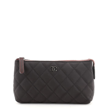 Chanel Classic O Case Pouch Quilted Nylon Mini