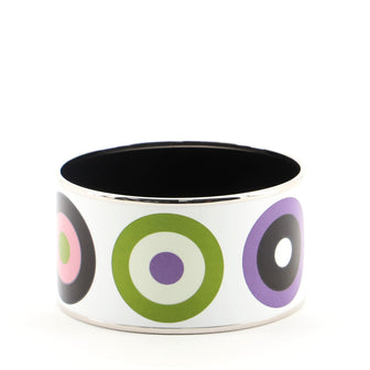Hermes Bangle Bracelet Printed Enamel Extra Wide