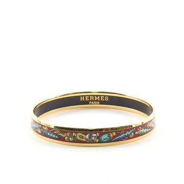 Hermes Bangle Bracelet Printed Enamel Narrow