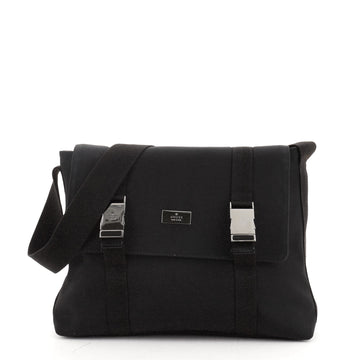 Gucci Buckle Flap Messenger Bag Nylon Large