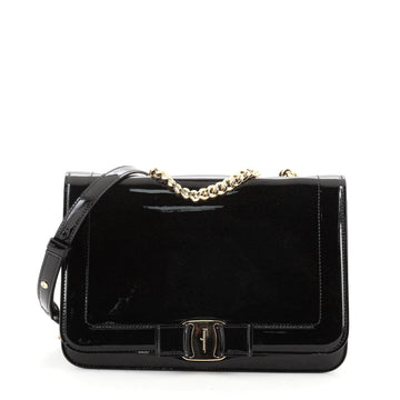 Salvatore Ferragamo Vara Rainbow Crossbody Bag Patent Small
