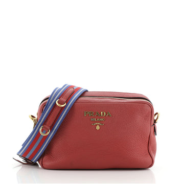 Prada Double Zip Camera Bag Vitello Daino