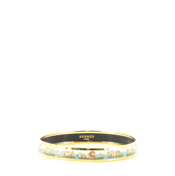 Hermes Bangle Bracelet Printed Enamel Narrow