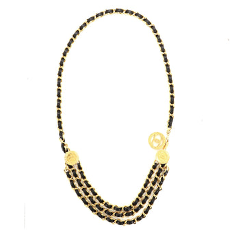 Chanel Vintage Multi-Chain Medallion Belt Metal and Leather