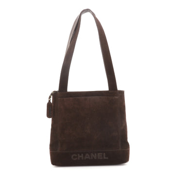 Chanel Vintage Logo Tote Suede Medium