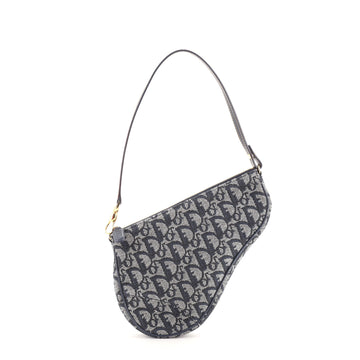 Christian Dior Vintage Saddle Bag Diorissimo Canvas Mini