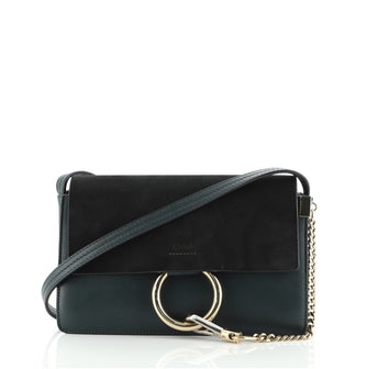 Chloe Faye Shoulder Bag Leather and Suede Small