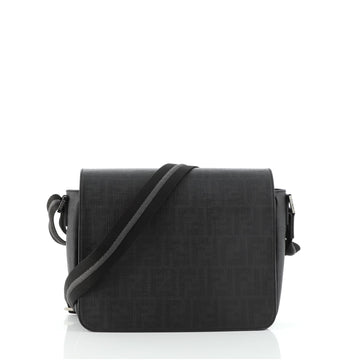 Fendi Flap Messenger Bag Zucca Coated Canvas Medium