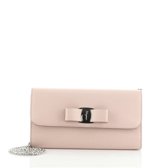 Salvatore Ferragamo Vara Bow Crossbody Bag Leather Small