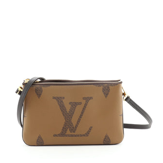 Louis Vuitton Reverse Monogram Giant Double Zip Pochette Crossbody