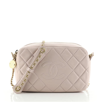 Chanel Diamond CC Camera Case Bag Quilted Lambskin Small