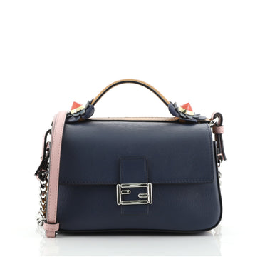 Fendi Flowerland Double Baguette Crossbody Bag Leather Micro