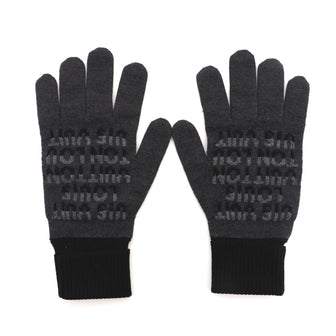 Shop Louis Vuitton 2022-23FW Unisex Wool Logo Gloves Gloves