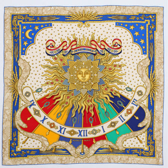 Hermes Carpe Diem scarf Printed Silk 90