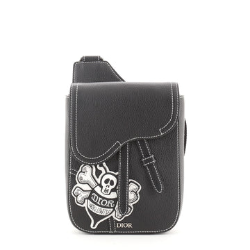 Christian Dior Stussy Saddle Messenger Pouch Leather with Applique